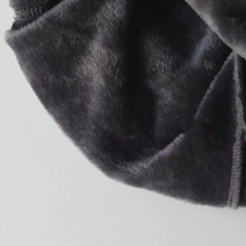 TIYIHAILEY O-neck Winter Thick Thermal Full Sleeve Maxi Dress S-10XL Customized Fleece Stretch Outerwear Hoodies Black Grey