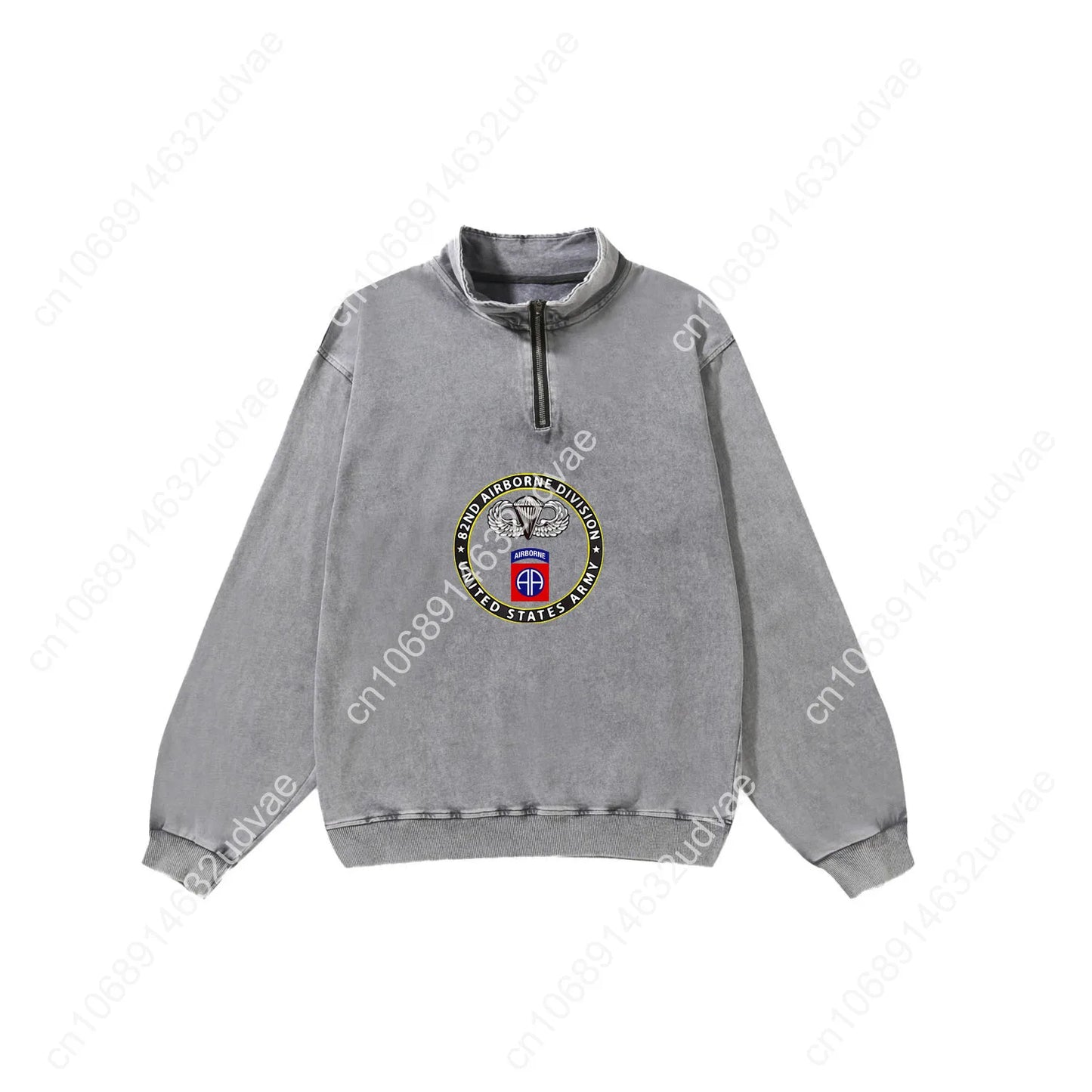 82nd Airborne Division Parachutist Wings Circ Retro Sweatshirt Man Woman Teenager Vintage Pullover Half Custom Sleeved Tshirt